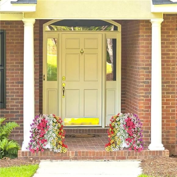 Artificial Flowers for Outdoors Hanging Faux Plants for Spring Summer - Picture 5 of 7